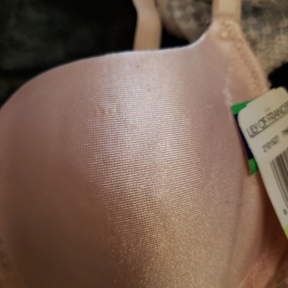 LILY OF FRANCE 2 pk Padded Push Up Satin Bras - Picture 3 of 3